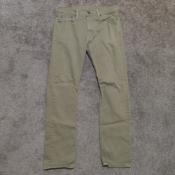 Levi's 513 Slim Straight Jeans Men's 32 x 29 Beige / Tan / Khaki Red Tab - Picture 2 of 8